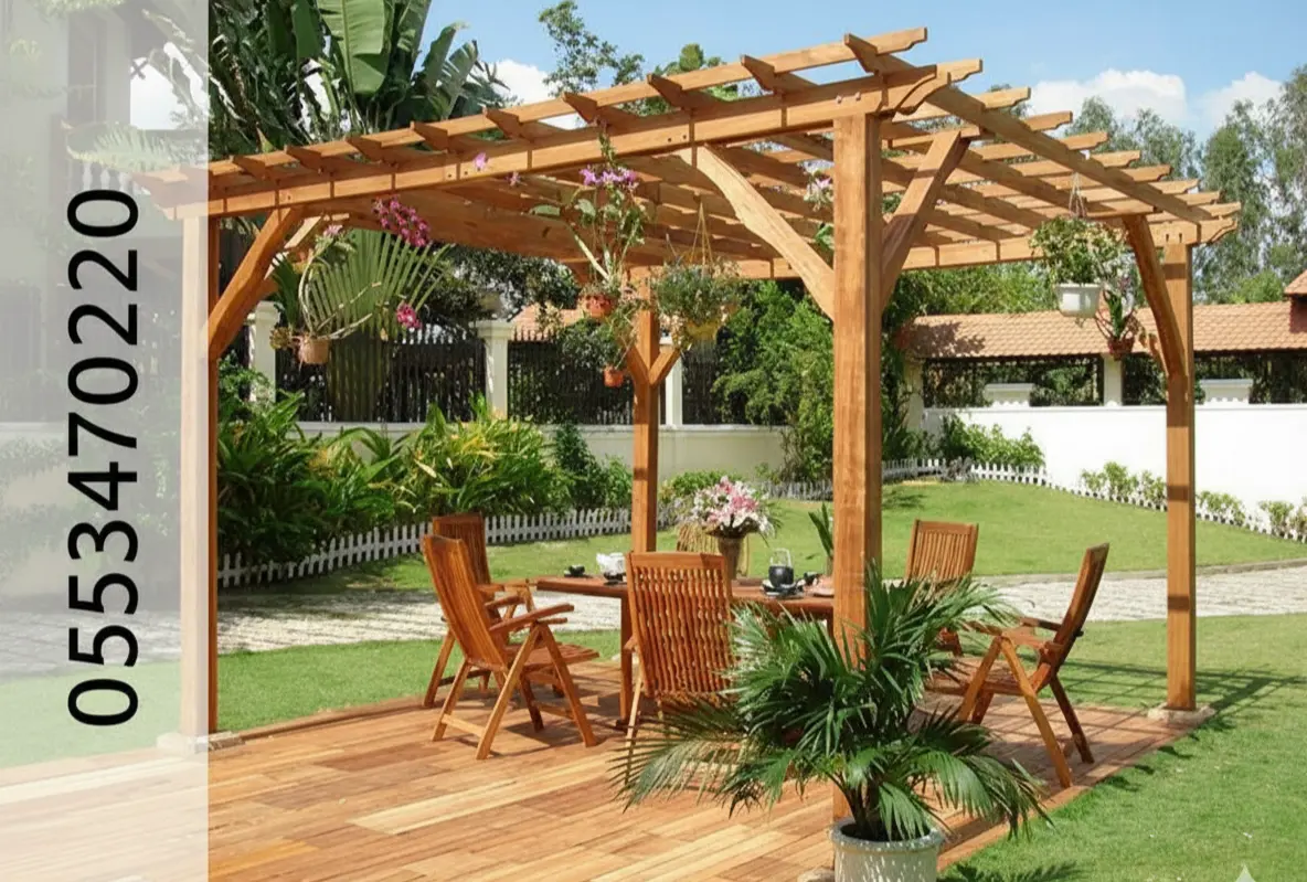 برجولات حدائق منزلية في جدة - تصميم عملي وجميل للمساحات الخارجية